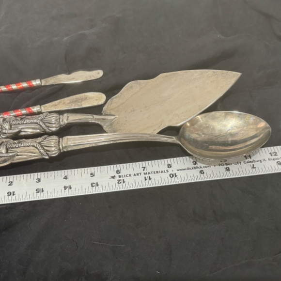 Godinger Silver Art Co LTD Pie/Cake Server And Knife Christmas Set 4 - Picture 10 of 10